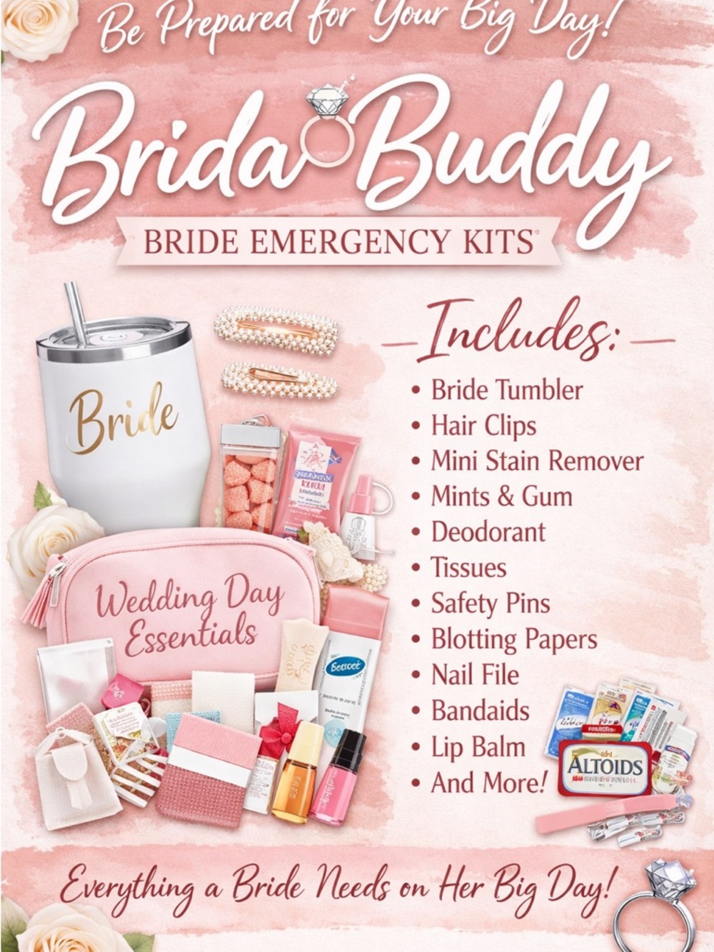 BridaBuddy Bride Emergency Kit - Wedding Day Essentials